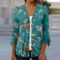HHEI_K Ženska dugme za tiskane putnice Ležerne prilike Castrigani modna bluza