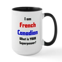 Cafepress - Ja sam francuska kanadska - OZ keramička velika krigla