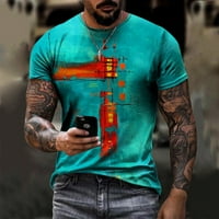 CLLIOS grafički majice Muškarci Ljetni 3D uzorak majica kratki rukav Slim Fit Top Fitness Crewneck Funny