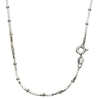 Sterling Silver Bo perle Postavka Nikl Besplatni lanac ogrlica Italija, 16