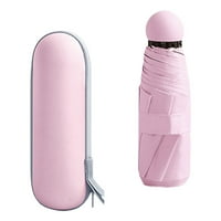Suncobranski suncobrani mini kišobran za torbicu Vanjski kompaktni kišobran za kišu ružičaste s futrolom