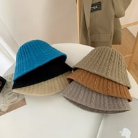 Cocopeueunt jesen i zimska solidna boja žene ribarske hat pletena sjenka sklopivi retro lovni šešir