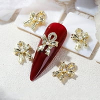 Cherryhome Jedinstveni dizajn noktiju božićni nokti cirkon set sa zvonom vilicom s sank božićnim ormarići