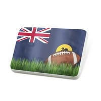 Porcelein pin fudbal sa zastavom Western Australia Region Australija Revel Badge - Neonblond