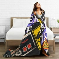 Fleece bacajte pokrivač za kauč, vrijeme igre Game Gamer Zone Lagan plišani blještavi pokrivači i bacač