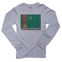 Turkmenistanska zastava - Posebna vintage izdanje muške majice dugih rukava