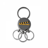Crne i žute trake Erro upozorna linija od nehrđajućeg čelika Metalni držač tastera za ključeve ključeva