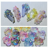 Decor Store Holografski Fau Crystal Cvijet leptir za nokte ukrasi manikire ukras