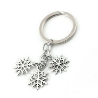 Rosarivae Cinc Legura Kreativni ključ prstenovi za prsten za snijeg snežni ukras za ornament viseći