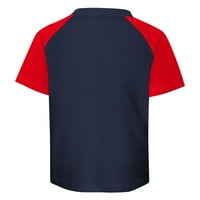 Predškolska ustanova St. Louis Cardinals Navy Heather Siva zemljišna balle Raglan majica i kratke hlače