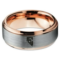 Tungsten Nevada Svrserno državno igranje karata Brand prsten za muškarce Žene Udobnost FIT 18K Rose
