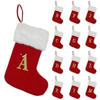 Božićna čarapa napunjena čokoladom personalizirana božićna čarapa Izdržljiv pleten s luksuznim privjeskom