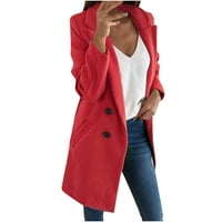 Plus veličine Outerwear Jackets za žene dugih rukava, zimski ležerni kaput za jesen kardigan anorak