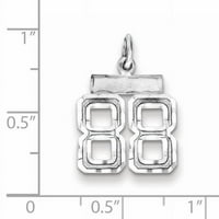 Sterling Silver Rhodium-preslikani dijamant šarm izrađen u Sjedinjenim Državama QSN88