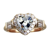 Gemstone Roidne sapphire izjave za angažovanje prstena za žene obljetnice obećavaju prstenove za nju