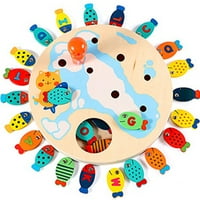Taketanje u ribarskoj igri Drveni magnetski abeceda Pismo Ribolov igračka za djecu
