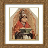 Antonello da Messina Matted Gold Ornate uramljeni umjetnički print 'St. Gregory '