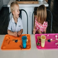 SplattMat- Premium narandžasti silikonski zasisan stol za usisavanje za djecu, mališane igraju prostirku,