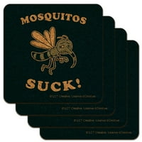 Komarci sisati smiješni humor niski profil Novelty Cork Coaster set