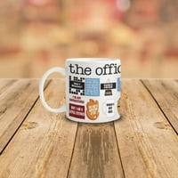 Office White Multilolored keramička krilica za kafu koja sadrži omiljene citate, OZ