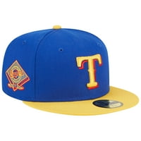 Muški novi Era Royal Yellow Texas Rangers Empire 59fifty ugrađeni šešir