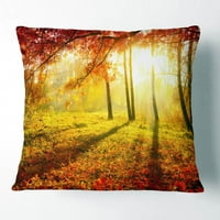 Art Provalert 'Yellow Red Fall Drveće i lišće pejzažni jastuk za ispisani jastuk. In. Srednja