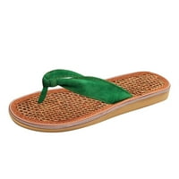 Značadne žene sandale sandale sandale sandale za žene 9W Pinch Toe Ljetne žene modne sandale čipke sandale sa otvorenim nožnim ženskim sandalima joga zelena 7,5