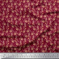 Siamoi Silk tkanina točka, lišće i cvjetni umjetnički otisak šivaći tkaninski dvorište širom