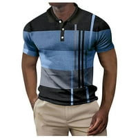 Hanas Fashion Muška majica Muška košulja Golf košulja Geometrija 3D 3D Print vanjskih uličnih kratkih