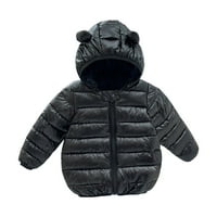 Uuszgmr Child Coats za dječake Dječje djeca kaput zimska jakna kapuljača Soild Toddler Obrada vjetrootporna