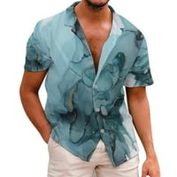 Muška majica Muška modna casual isključi ovratnik tiskani kratki rukav na vrhu havajske majice na plaži