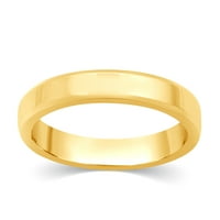 Za vas Flat Sud Wedding Bend sa zasađenim ivicama za ivicu dostupan je u 10K žutom zlatu za nju i njega,