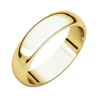 14k žuti zlatni polukružni prsten veličine 5. Nakit pokloni za žene - 4. grama