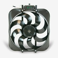 Flex-A-Lite promjer crni čarobni s-lopatički električni ventilator Podesivi termički