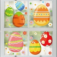 Ktyne Easter prozor zalijepi se uskršnja jaja naljepnice za prozore za višekratnu proljeće Uskrsni naljepnice