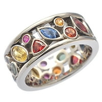 Yubnlvae Prstenovi Pribor Gemstone Dame Elegant Wedding Nakit prsten za bakrene veličine Ring Ring Bijeli