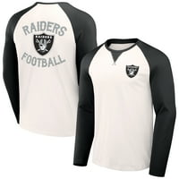 Muška kolekcija NFL Darius Rucker by fanatic krema crna las vegas raiders dugih rukava Raglan majica