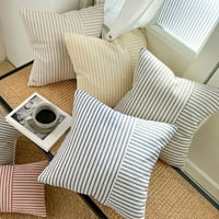 Fairnull jastuk pokriva jednostrani uzorak platna bež patchwork seoski jastuk pokriva za životnu sobu