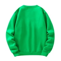 Symoide Muške aktivne dukseve i dukseve - dugi rukav božićni pulover CREW CALEST TOP grafički ispisani dukseri MENS Actitheweb jesen proljeće zimsko zeleno xxl