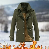 Puna dužina traper jakna Muška jeseni i zimski kaputi od kapuljača od pune boje dugme dugačka jakna