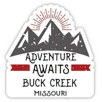 Buck Creek Missouri Suvenir Vinil naljepnica za naljepnicu Avantura čeka dizajn