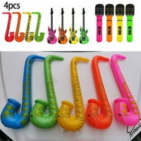 Muzički instrumenti za naduvavanje Gitara saksofonsko mikrofon šarena zabava