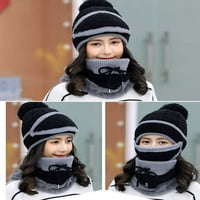Zimske kape, odrasli vjetroottni šešir Biciklizam Skijanje pletene šal maske za masku tople pletene