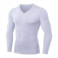 Majica za čišćenje majica zgušnjavati uska fitnestraining sportski visoki elastični tekući majice V-izrez