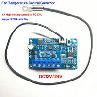 DC12V 24V automatski PWM CPU ventilatorski kontroler temperature 2-smjerni 4A