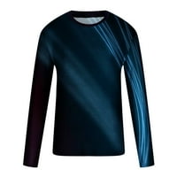 Na prodaju muški košulje pulover dugih rukava okrugli vrat pulover linija 3D ispisana majica majica,