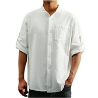 Idoravanske košulje za dugih rukava za muškarce čišćenje prodaje muškarci casual modni čvrsti nagib