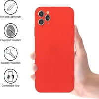 Slučaj za iPhone Pro, ultra tanak zaštitna futrola za zaštitu od udara kompatibilna s iPhone Pro, mekim smrznutim TPU stilskim zaštitnim poklopcem za iPhone Pro, crveni