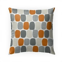 Sredino stoljeće ovali narančasti vanjski jastuk od Kavka dizajna