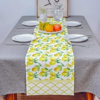 Voćni svježi limun žuti marokanski trkač stola Početna Vjenčana stola zastava Mat središta dekoracija